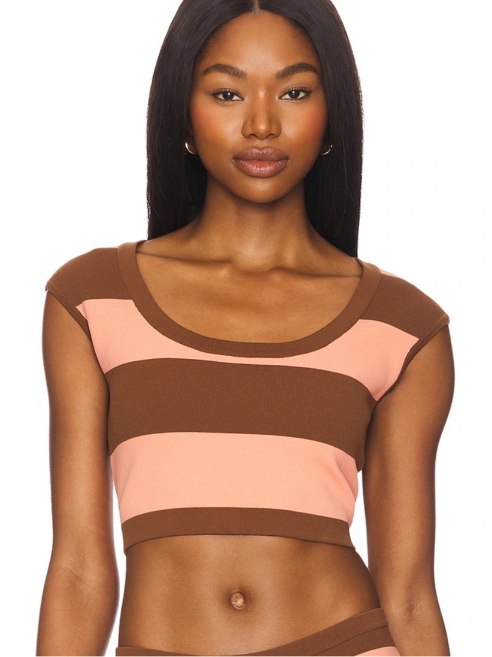 Tropic of C Ballet Bikini Top in Pink & Tobacco
